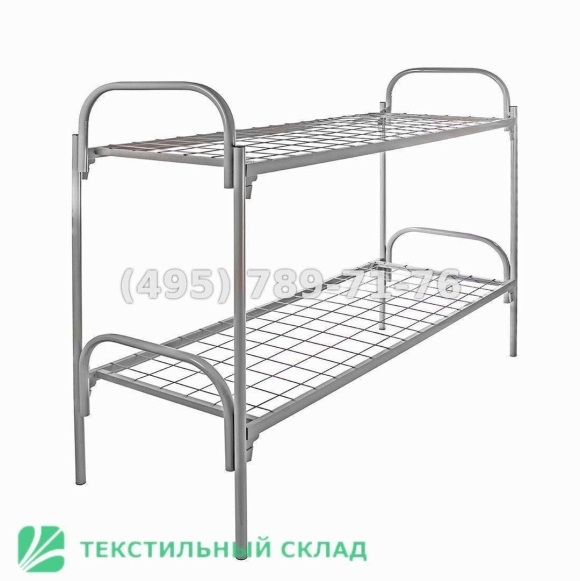 Кровать металлическая одноярусная для рабочих