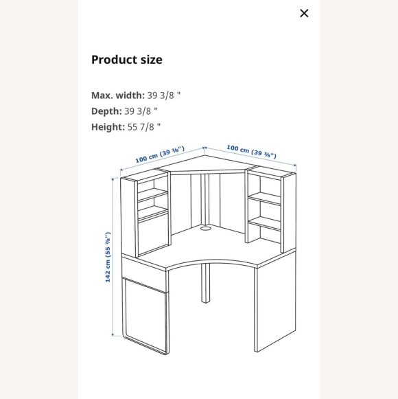 Схема сборки стола Micke ikea