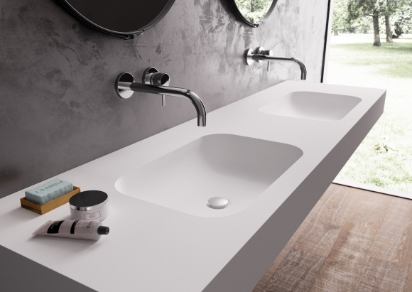 Квадратная раковина hanex Silver White