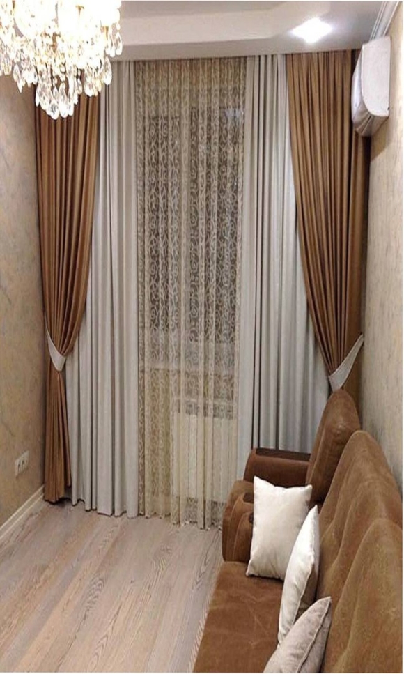 Шторы коричневые