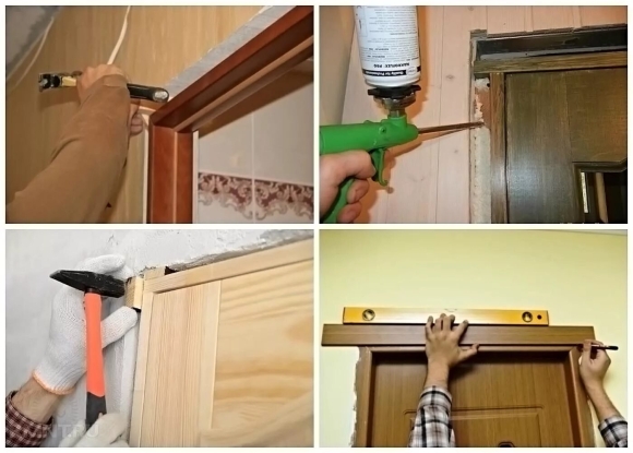 Монтаж дверных наличников