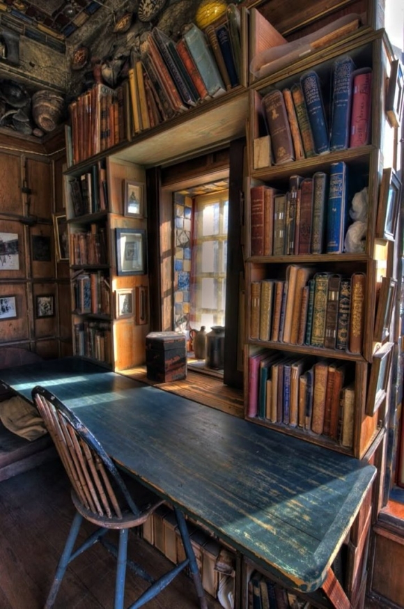 Комната с книжными полками