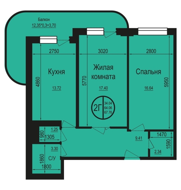 Планировка двухкомнатных квартир в новостройках