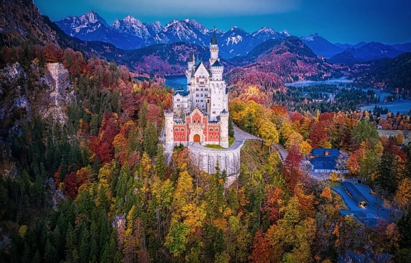 Замок Нойшванштайн Швангау Бавария Германия