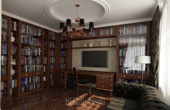Интерьер кабинета в квартире