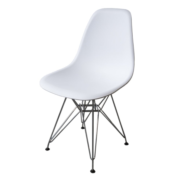 Стул Eames белый с черными ножками