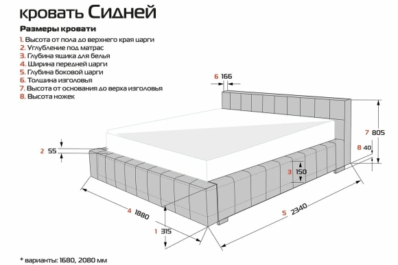 Высота кровати с подъемным механизмом с матрасом от пола стандарт