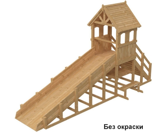 Деревянная горка для детей
