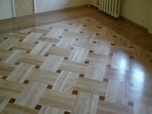 Шлифовка штучного паркета