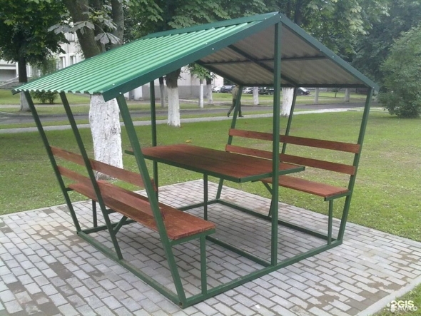 Беседка дачная х металл