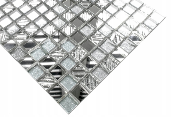 Мозайка стеклянная trend silver