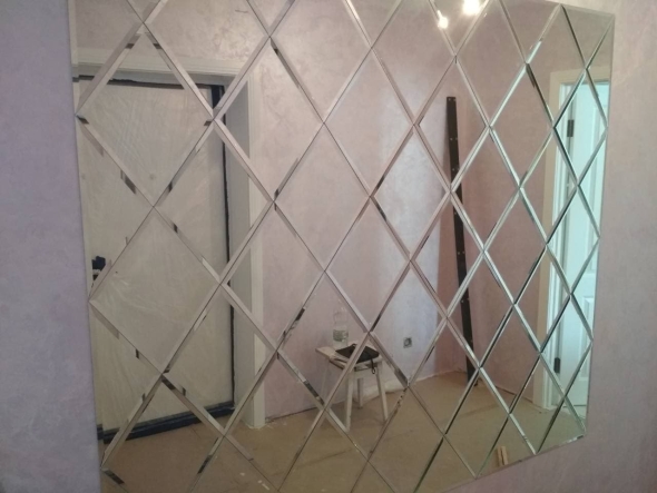 Плитка зеркальная титан фацет х
