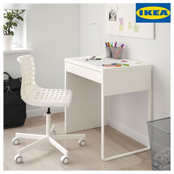 Стол ikea mikke белый письменный