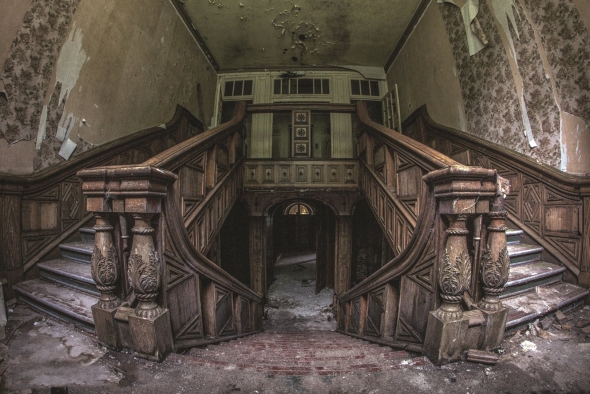 Заброшенный особняк manor house темно