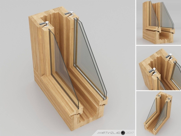 Оконный блок х деревянный