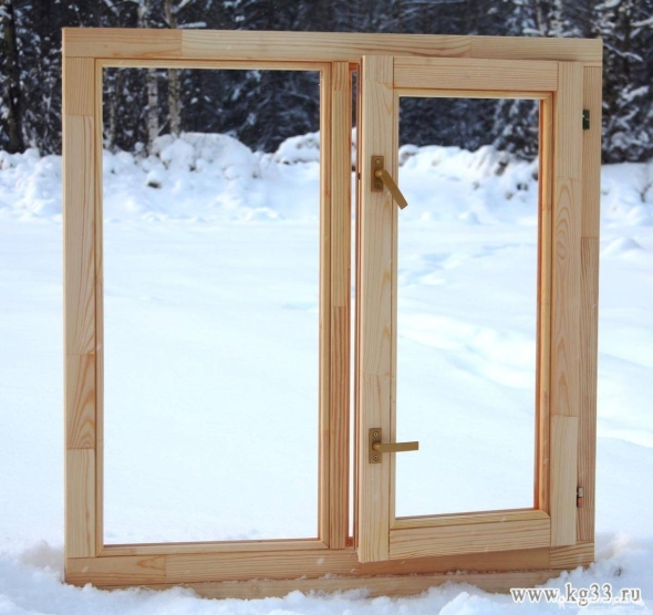 Блок оконный деревянный хх мм без форточки