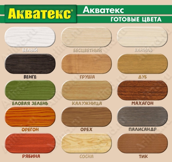 Евротекс Аквалазурь палитра