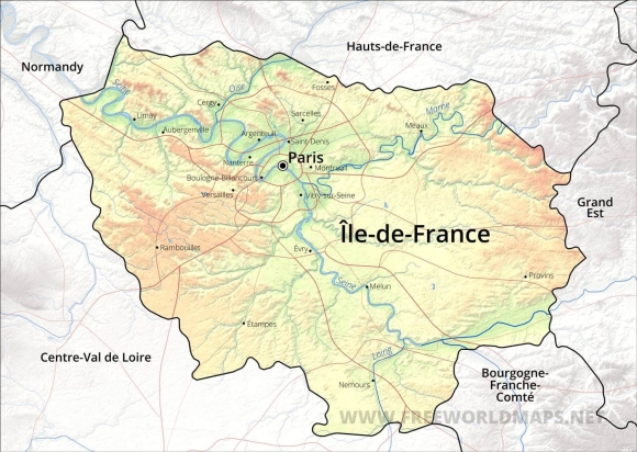 Ile de France на карте