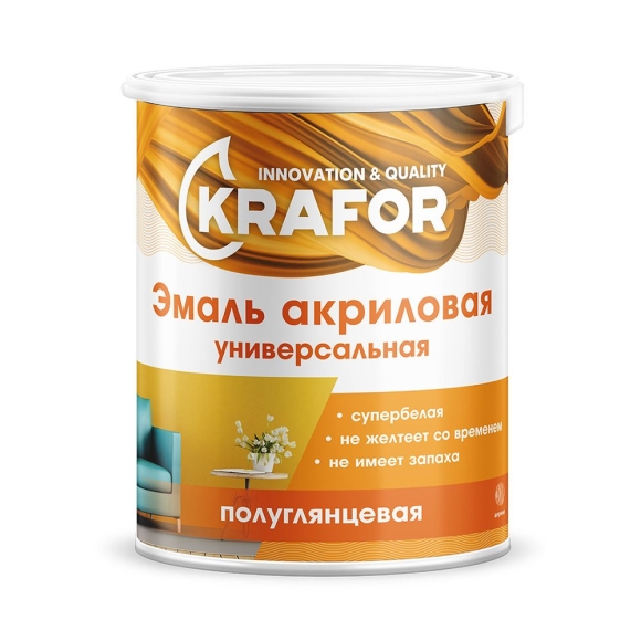 Краска Крафор белая универсальная матовая