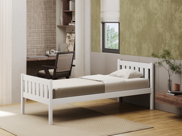 Кровать белая односпальная