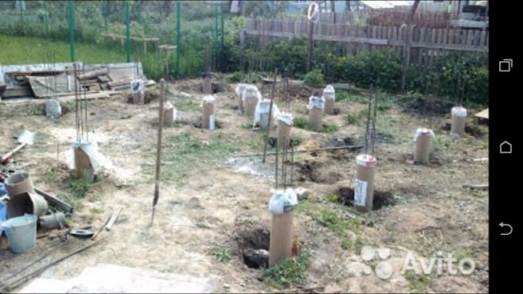 Столбчатый фундамент труба пвх