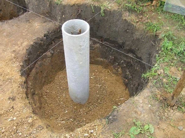 Фундамент из асбестовых труб