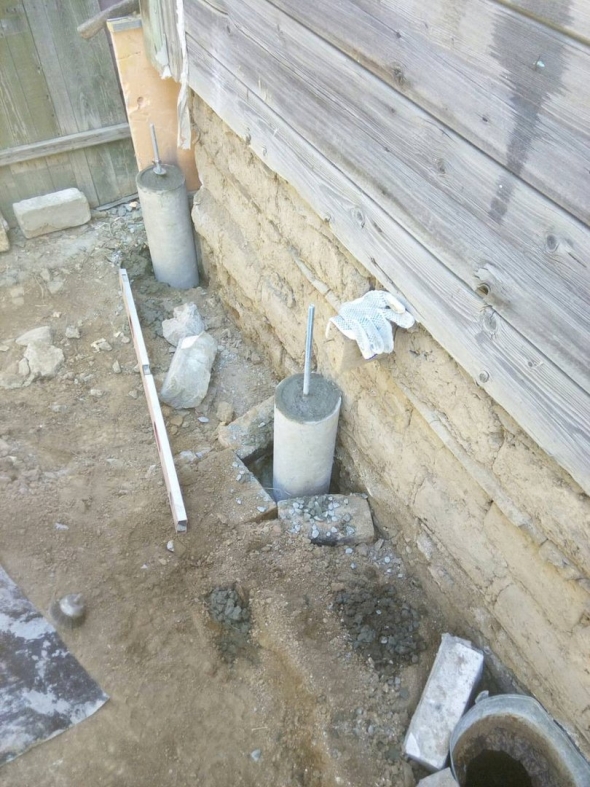 Фундамент из асбестоцементных труб мм