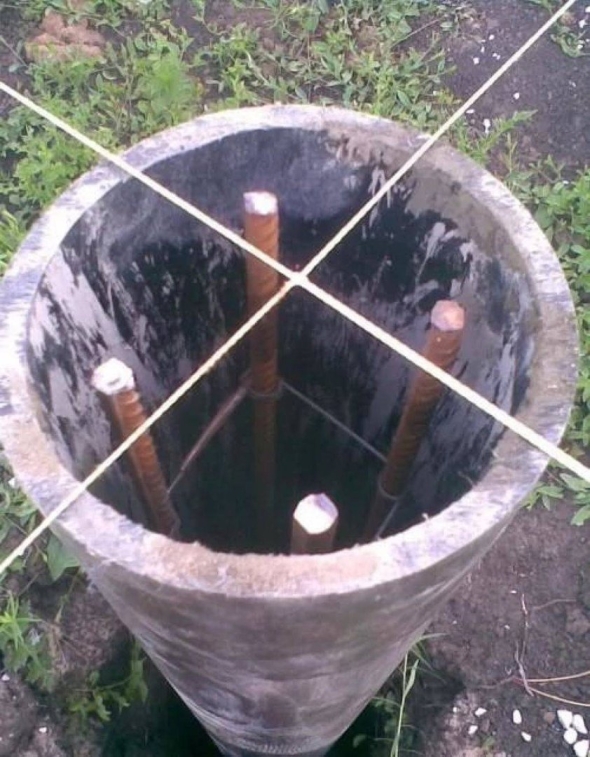 Фундамент из асбестовых труб