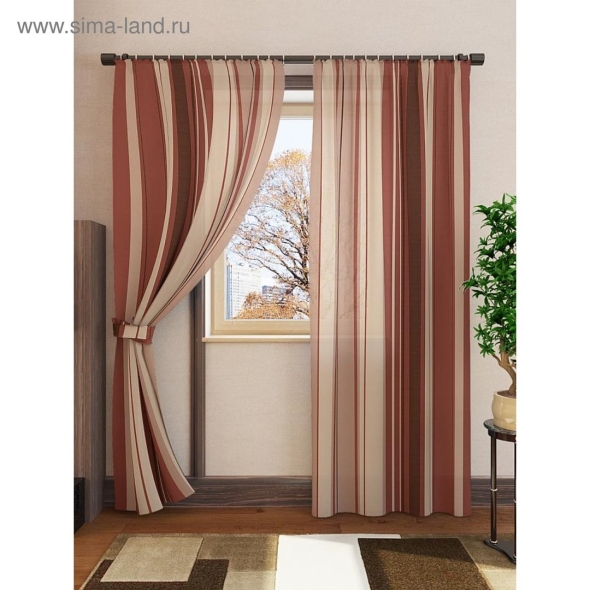 Шторы комбинированные из двух цветов