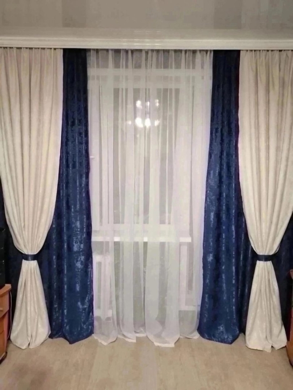 Комплект штор с тюлем
