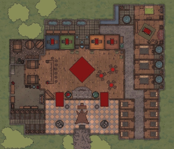 Battle Map замок ДНД