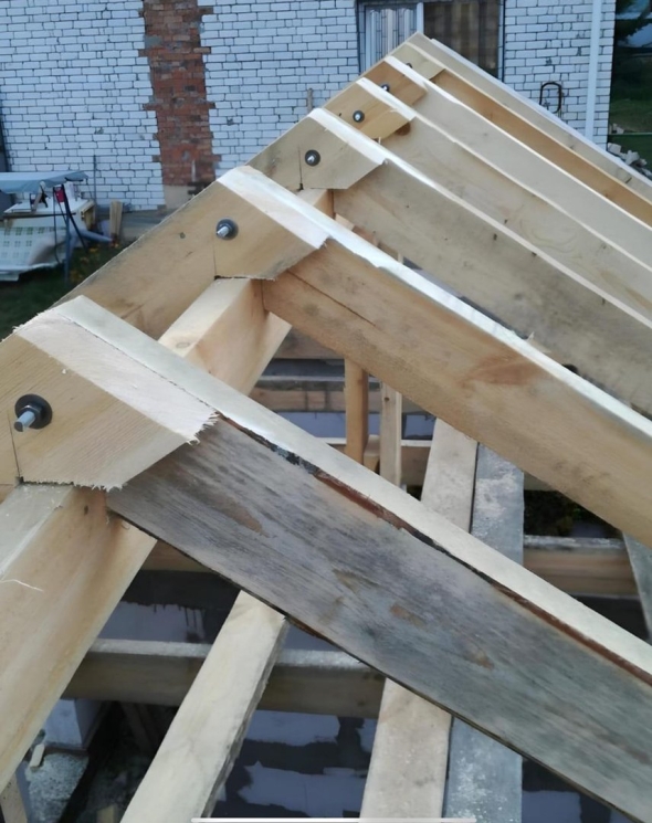 Стропильная система из бруса х