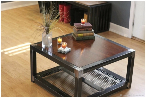 Стол журнальный лофт Loft Wood