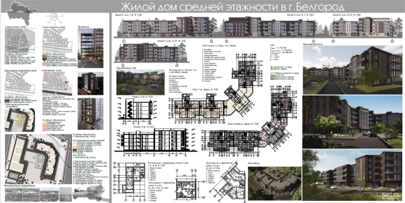 Проект дома средней этажности МАРХИ