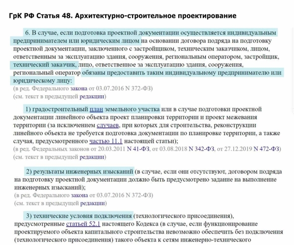 Градостроительный кодекс статья
