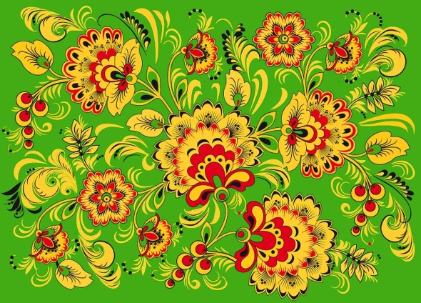 Городецкий стиль хохломской росписи