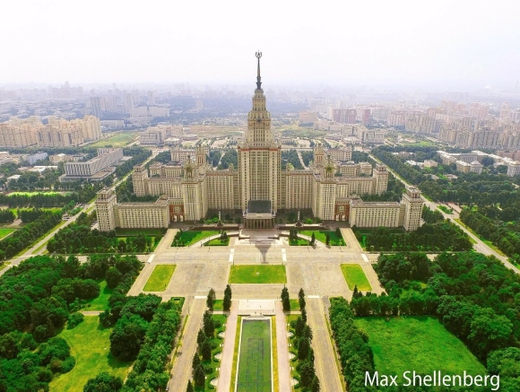 Москва с птичьего полета МГУ