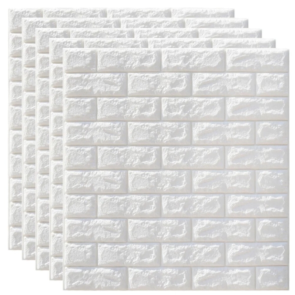 D cамоклеющиеся панели кирпич оникс (brick beige-white)