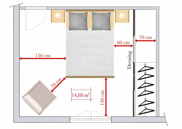 Планировка детской комнаты кв м