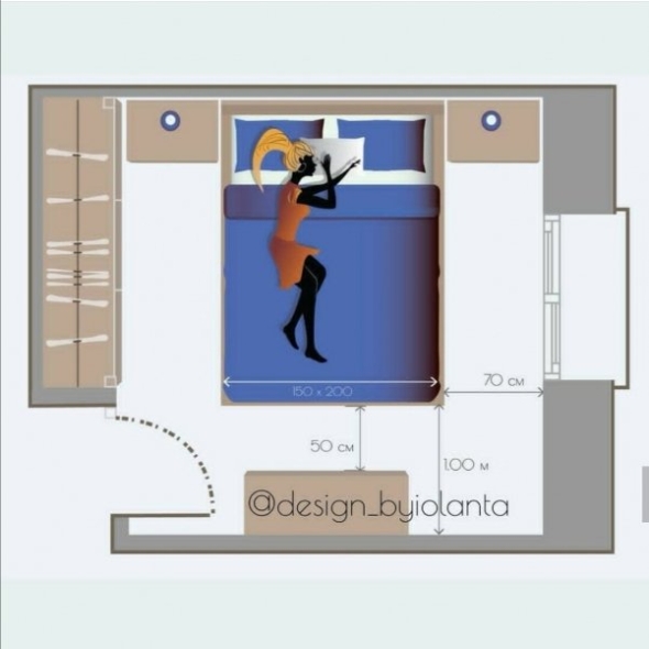 Спальня планировка