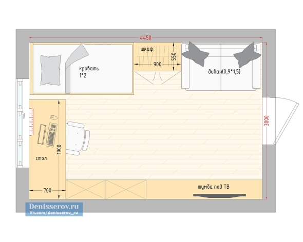 Планировка детской комнаты