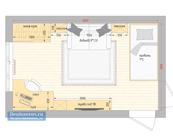 Планировка детской комнаты