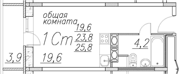 Планировка студии