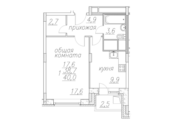 Планировка однокомнатной квартиры