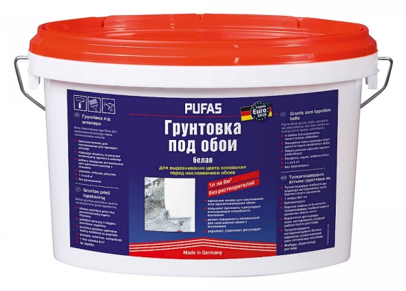 Грунтовка белого цвета для стен под обои