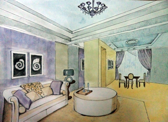 Интерьер рисунки