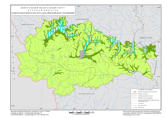 Карта водных горизонтов в Пензенской области