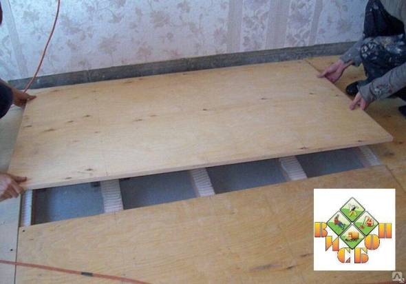 Пол из фанеры по лагам