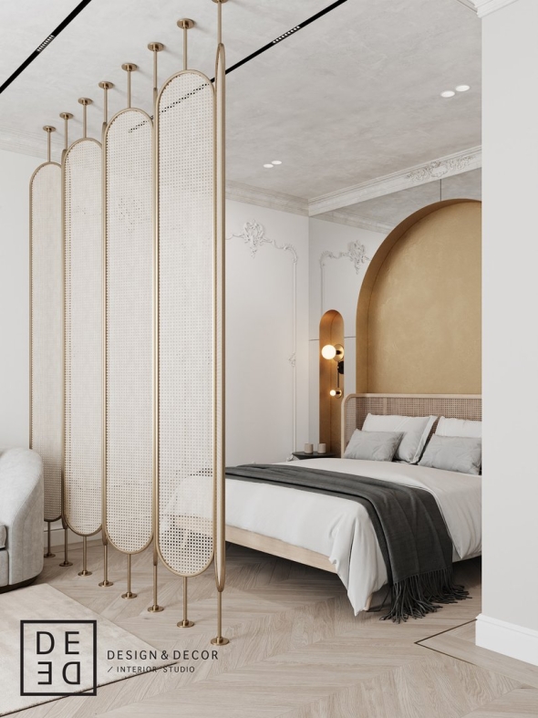 Зеркальная перегородка для зонирования