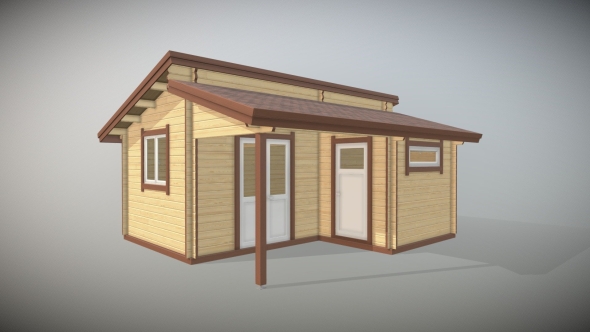 Баня с односкатной крышей х